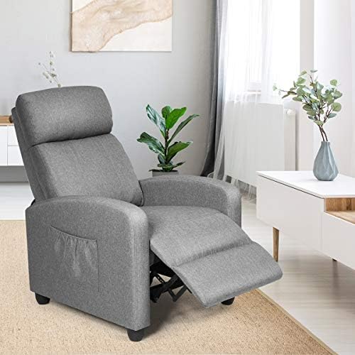 POWERSTONE Recliner Chair Fabric Recliner with Massage Function
