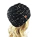 Women's Warm Chunky Thick Stretchy Knit Beanie Skull Cap (Black)