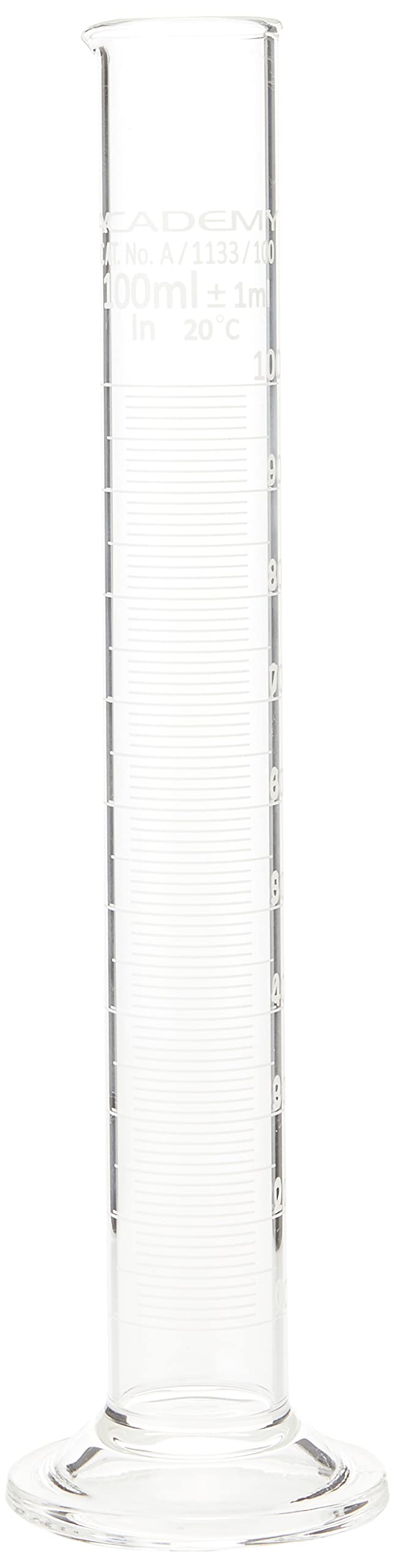 GLASS MEASURING CYLINDER (GRADUATED BOROSILICATE GLASS) 100ML