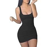 GOBLES Women's Casual Summer Sleeveless Mini Sexy Bodycon Tank Club Dress