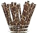 Leopard Print Straws (25 Pack) - Leopard Paw Pattern Paper Straws, Leopard Party Supplies, Animal Cat Spot Drinking Straws