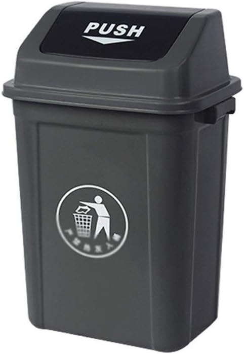 Ashcan casero Bote de Basura Gris, plástico multifunción con Tapa Bote