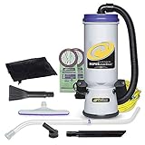 ProTeam Backpack Vacuums, Super CoachVac Commercial Backpack Vacuum Cleaner with HEPA Media Filtration and Small Business Tool Kit, 10 Quart, Corded
