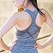 YAKER Women's Active Fitness Workout Soft Stretch Racerback Yoga Tank Top Shirt