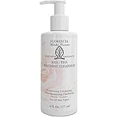 Florencia AHA BHA Refining Cleanser - Gentle Daily Exfoliating Face Wash with Glycolic, Salicylic, Lactic Acid, and Jojoba Beads - Pore Perfecting Facial Cleanser, 6 oz