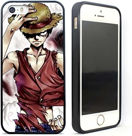 VONDER One Piece Luffy Black Rubber Case Cover for iPhone 5/5s/se