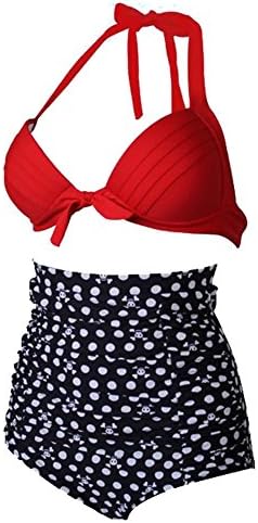 Vissgirl 2016 European and American Fashion Lady Waist Bikini Swimsuit Split Spa Swimwear Printing Skull Kito(M)