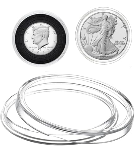 20 Air-tite X44mm Black Ring Coin Holders For 1.75 Military Challenge Coins