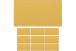 SEWACC 200pcs Blank Aluminum Business Cards Gold Metal Blanks for Laser Engraving Oxidation-Resistant Metal