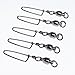 Easy Catch 20pcs/Box Size 3 4 5 6 7 Strong Fishing Ball Bearing Swivel with Solid Welded Ring and High-Strength Coastlock Snap (100% Copper+Stainless Steel)