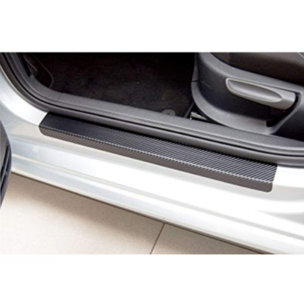 Car Door Sill Scuff Plate Guard Sills Protector Trim Carbon Fiber