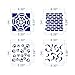 AK ART KITCHENWARE 8pcs Dolphins Footprint Design Plastic Stencil Set for Fondant Cake Decorating Stencils Cookie Stencils for Painting for Royal Icing Airbrush Stencils ST-839