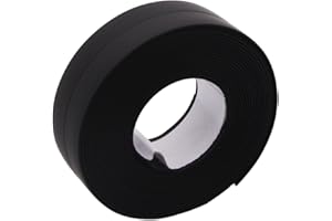 Qiveno Waterproof Caulk Tape Sealant Strip, 0.87" W x 10.5'L PVC Sealing Tapes for Kitchen Bathroom Bathtub Countertop Toilet Sink (Black)