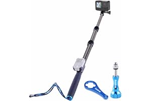 Smatree S2C Carbon Fiber Selfie Stick Compatible for G*Pro 13/12/11/10/9/8/7/6/5/4/3 Plus/3/2/1/Session Camera/DJI Osmo Action 4/3 (WiFi Remote Controller is Not Included)