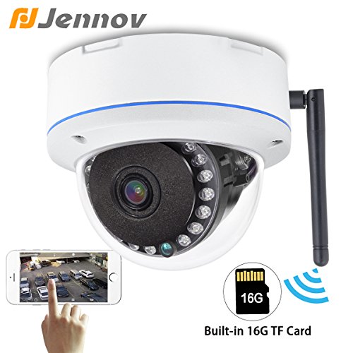 UPC 799559361266, Jennov 720P Wifi Smart Wireless Security Cameras Outdoor Waterproof Cctv Dome IP Camera With Built-in 16G TF Card Day Night Vision Mobilephone Remote View