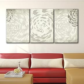 3 Panel Abstract School of Fish Under The...