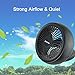 LIVSTON Portable Fan, Battery Operated USB Table Fan 6 Inch Black Mini Desk Turbo Fan Personal Fan by