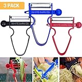 Magic Trio Peelers Set - Facebooks Famous Stainless Steel - Potato Corn Apple - Julienne Sliced Chopped - Very Sharp blades (Magic Trio)