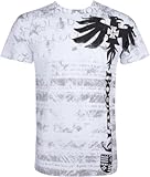 TG727T “Royalty” Dragon Short Sleeve Crew Neck Cotton Mens Fashion T-Shirt – White / Large, Online Clothing Store