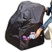 Jeep Car Seat Travel Bag, Universal Size Car Seat Cover, Fits All Car Seats, Shoulder Strap Included, For Airport Gate Check-In, Infant and Baby Carrier Travel Bag, Black, Nylon