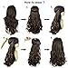EMERLY Secret Halo Hair Extensions 20inch One Piece Highlight Invisible Crown Headband Hairpieces Hidden Elastic Miracle Fish Wire Synthetic Wavy Ombre Hair Extensions