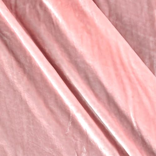Rayon/Silk Blend Velvet Powder Pink Fabric By The Yard