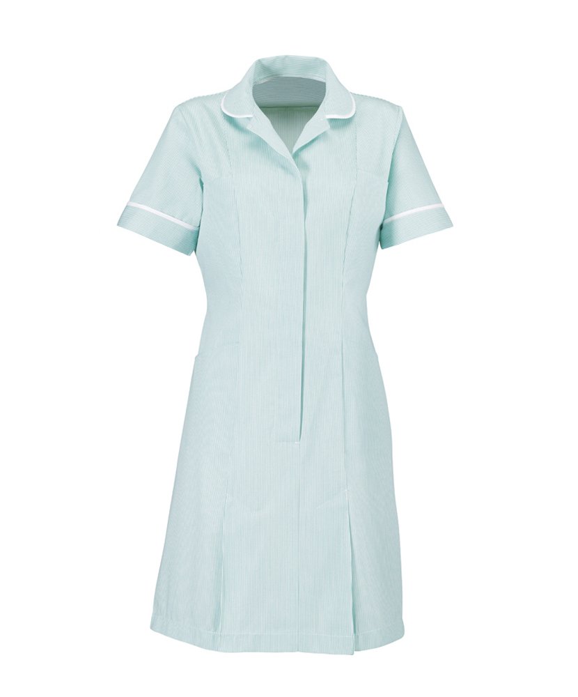 Alexandra AL-ST297AQ-96T Stripe Dress, Tall, White Piping/Trim, 96 cm Chest (Size 14), Aqua/White