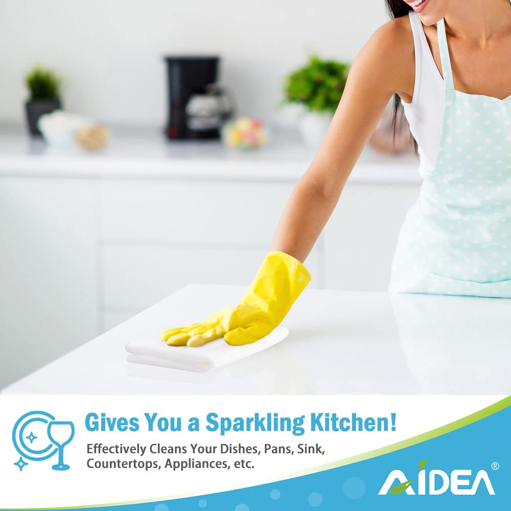 AIDEA White Microfiber Cleaning Cloth 24PK, Absorbent Cleaning Rags for Housekeeping, Lint Free, Scratch Free Wash Cloths, Microfiber Towels, Dish Towels White, Bar Rags, 11.5