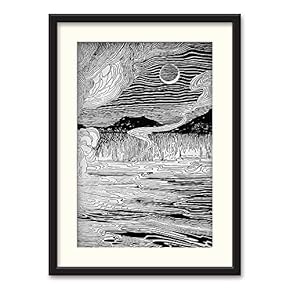 Black Paper Framed Canvas Wall Art for Living Room, Bedroom Beasts Black and White Canvas Prints for Home Decoration Ready to Hanging - 23x31 inches