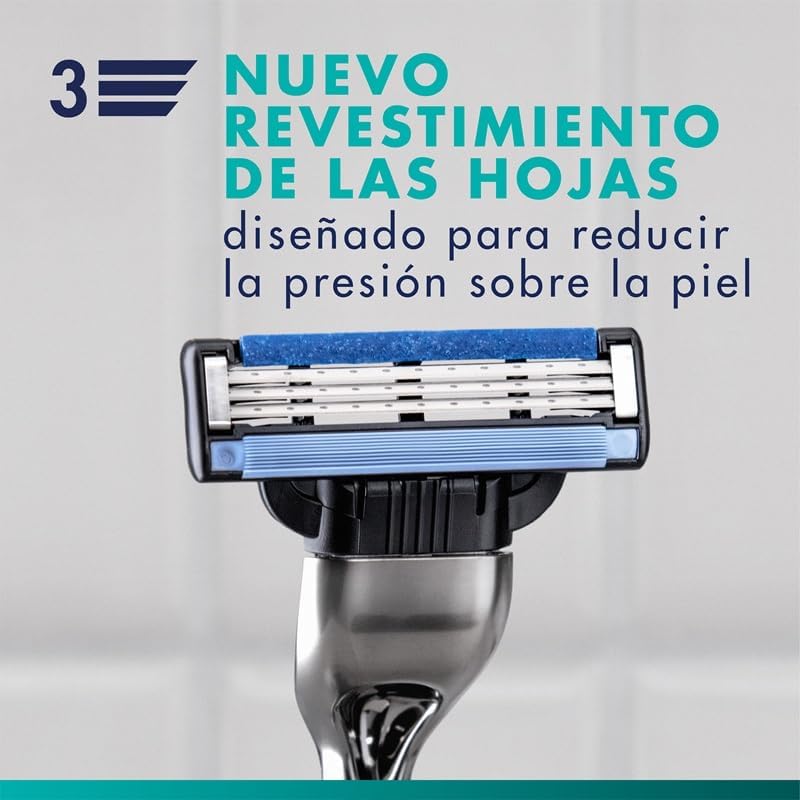 Gillette Mach3 Men's Razor Blades, Pack of 8 Replacement Blades (a embalagem pode variar)