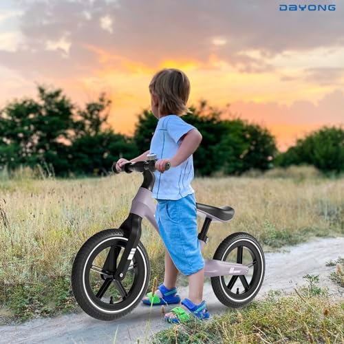 DAYONG Balance Bike for Kids, No Pedal Toddler Training Bicycle with Height Adjustable Seat, Lightweight Walker Bike with Inflatable Wheels for 3-7 Years Old Boys Girls.
