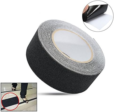 Wesy New 4" x 16.4' Safety Non Skid Grit Grip Tape Anti Slip Roll Black Sticker Adhesive