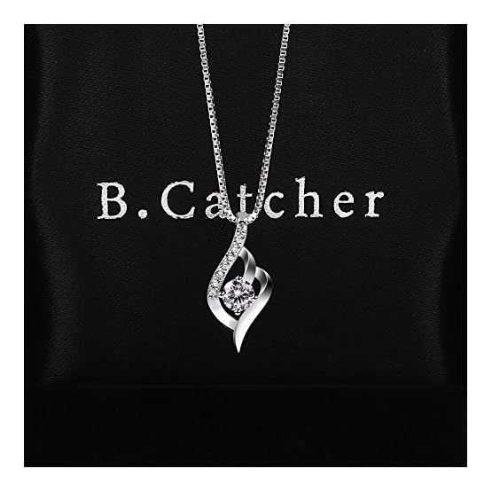 B.Catcher Collar Mujer Plata de Ley 925 ''Eres el Amor de mi Vida'' con para Regalo Originales Cadena 45cm Longitud - Imagen 5