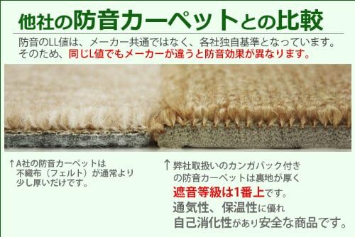Amazon 防音カーペット クッション性遮音カーペット コニー N 6畳 261 352cm ベージュ ラグ カーペット オンライン通販