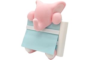 RhyNSky Pink Elephant Sticky Note Dispenser Cute Pop Up Sticky Note Holder with Pen Holder for Desk Home School Office, 3x3 in, C28