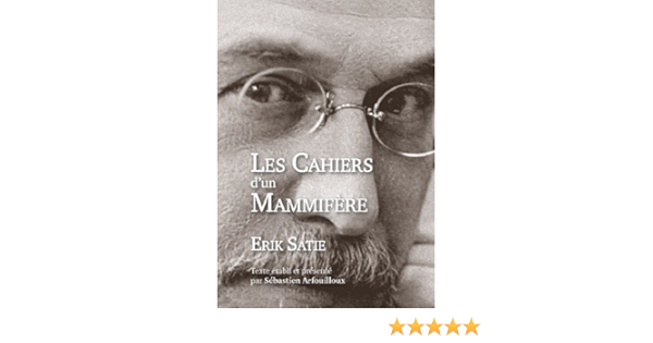 Les Cahiers D Un Mammifere Erik Satie French Edition Satie Erik 9782355830280 Amazon Com Books