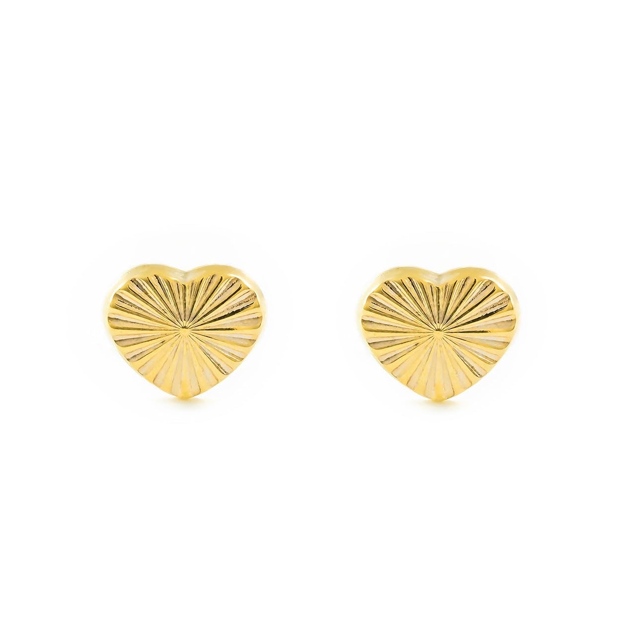 9ct Yellow Gold heart Children's Earrings