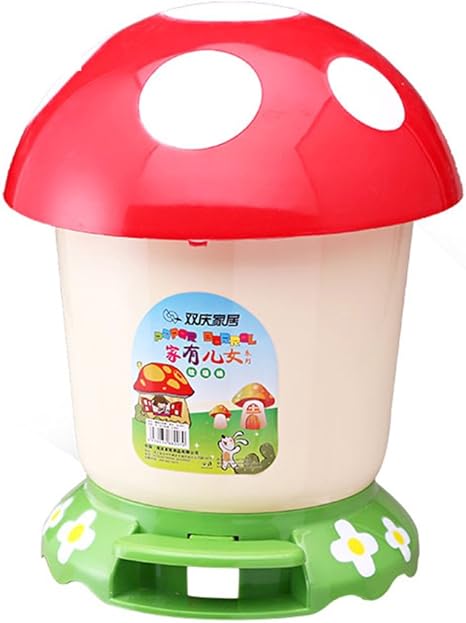 Amazon Blfjjyp ゴミ箱 かわいいペダルゴミの家庭の子供の紙のスクラップのバケツクリエイティブマッシュルームのごみ箱と蓋 フタなしゴミ箱 オンライン通販