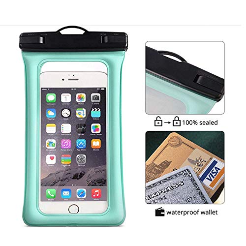 MQOUNY Waterproof Phone Pouch,2 Pack Floating Waterproof Case Waterproof Phone Case IPX8 Available TPU Clear Dry Bag for iPhoneXs/Xs Max/XR/8/8plus/7/6s/6/6s Plus Samsung up to 6.5" (Black-Black)