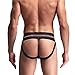 Arjen Kroos Men's Jockstrap Underwear Breathable Mesh Athletic Supporter Jock Straps,C2-BLACK-AK7004,Medium