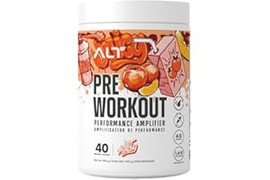 ALT Nutrition Pre Workout Powder | Just Peachy | Natural Energy & Endurance Blend | Beta Alanine & Citrulline – 20/40 Serving