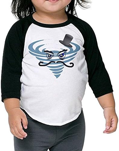 Mgguanqu Typhoon Disaster Storm Unisex 3/4 Sleeve Raglan Rat Fink T-shirt 2 Toddler