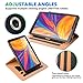 ZoneFoker Samsung Galaxy Tab A 10.5 inch 2018 SM-T590/T595 Tablet Leather Case, 360 Degree Rotating Multi-Angle Viewing Auto Sleep/Wake Folio Stand Cover with Pencil Holder and Card Pocket - Black