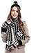 Bienvenu Women Lady Winter Warm Knitted Snowflake Hat Gloves and Scarf Winter Set