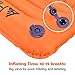 Hikenture Sleeping Pads for Backpacking Ultralight Camping Air Mats with Build-in Pillow(Orange)
