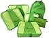 Travel PACKING CUBES Large Set 6 pcs Organizers with Versatile Pouch Laundry Bag Eco