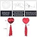 Senchanting Reusable Silicone Sequin Adhesive Nipple Cover Pasties Bra with Tassel(Red)