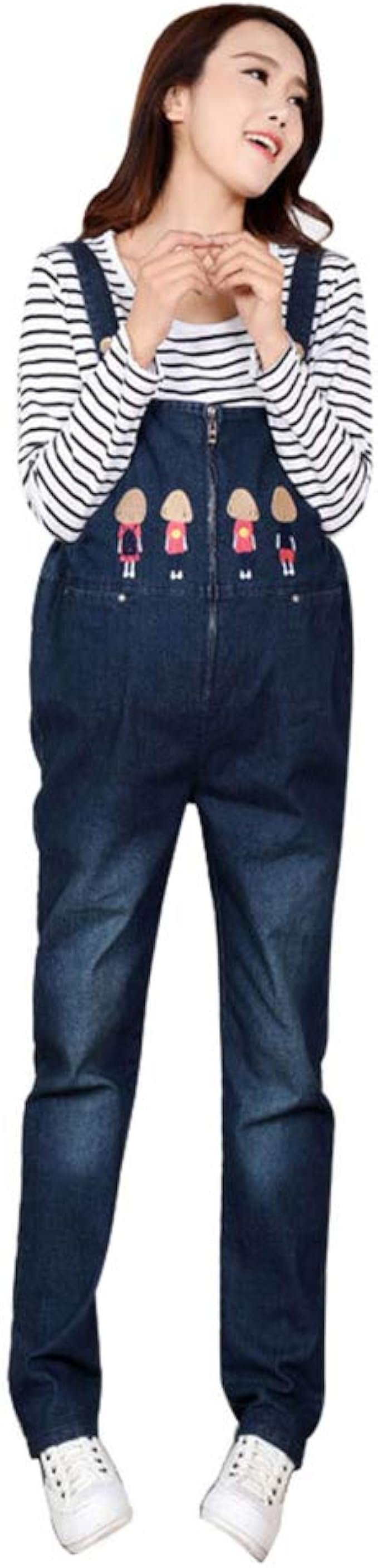 Amazon Co Jp Xinvivion マタニティアジャスタブルデニムビブオーバーオール 妊婦用ジーンズジャンプスーツ プロップ腹妊娠サスペンダーパンツ 服 ファッション小物