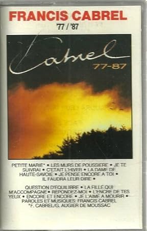 Francis Cabrel Cabrel 77 87 Par Francis Cabrel Pfct 90766 Amazon Com Music amazon com