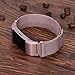 bayite Milanese Loop Bands Compatible Fitbit Charge 2, Stainless Steel Magnet Lock Metal, Rose Pink Large